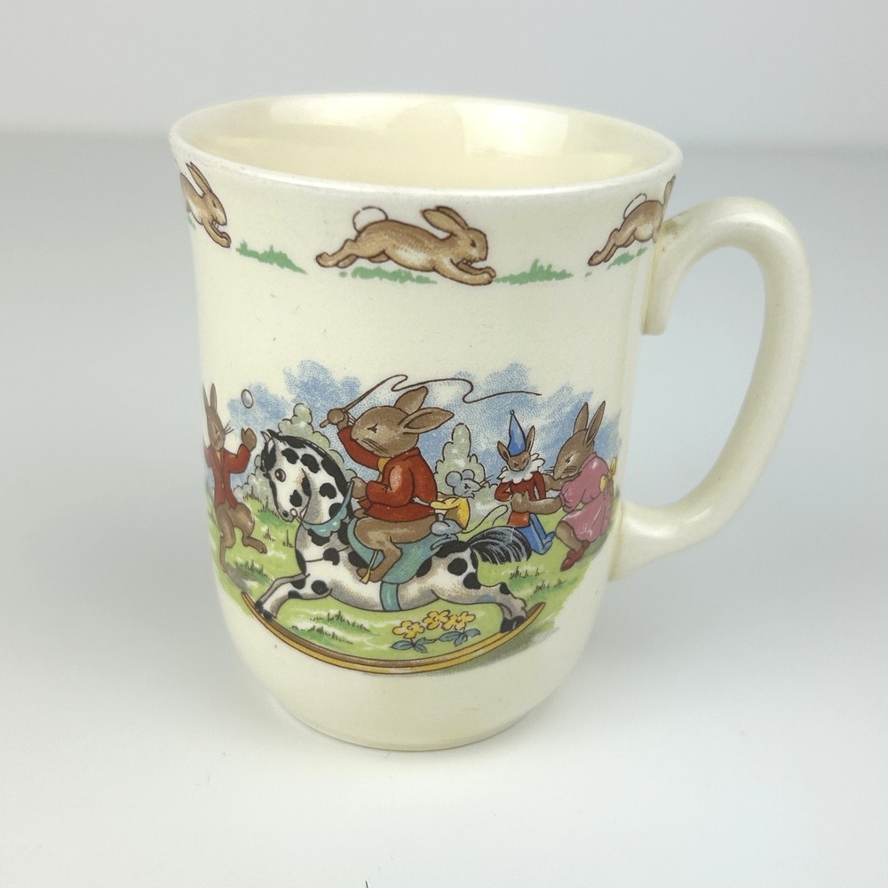 Royal Doulton Bunnykins Mug Ceramic Cup Vintage England Nursery